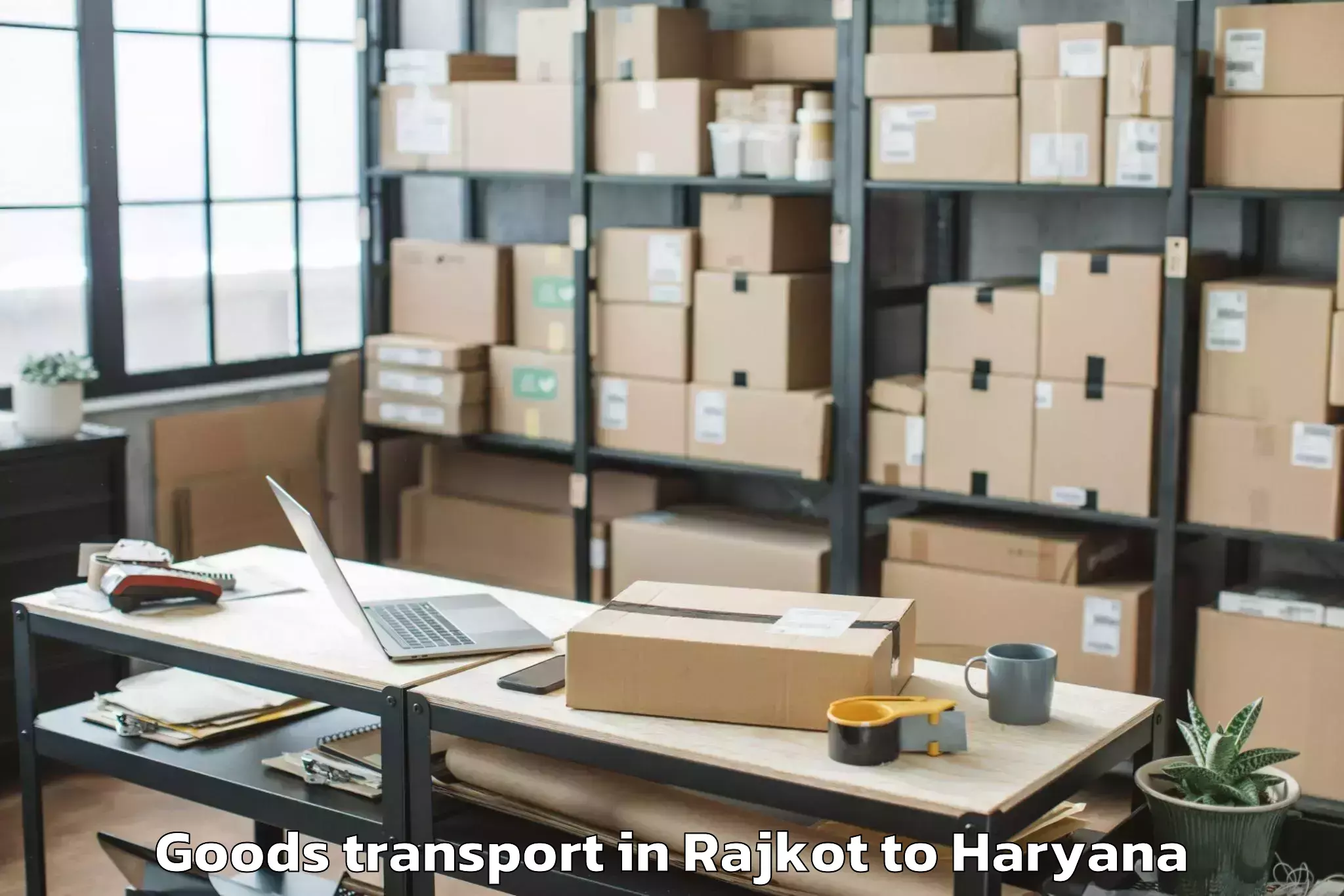 Reliable Rajkot to Ambience Mall Gurgaon Goods Transport